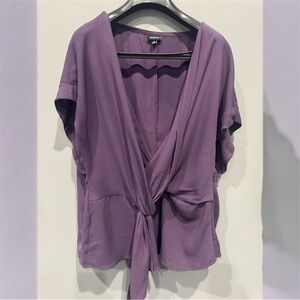 torrid Lavender Purple Front Tie Blouse